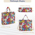 thumbnail image 6 of FORMRS Womens Corduroy Tote Bag Crossbody Shoulder Handbag with Pocket, Whimsical Floral, 6 of 7