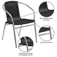 thumbnail image 2 of Commercial Aluminum and Black Rattan Indoor-Outdoor Restaurant Stack Chair, 2 of 9