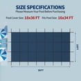 thumbnail image 3 of Swimming Pool Safety Cover, 18x36ft Winter Pool Covers,Rectangle Inground Pool Cover, UL Classified to ASTM F1346, Triple Stitched for MAX Strength, Abrasion Resistant, Hardware, Blue, 3 of 9