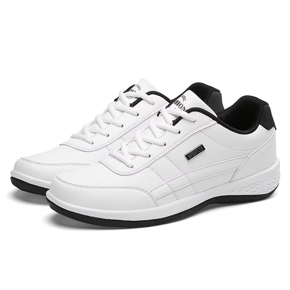 Dumajo Mens Shoes Fashion Running Sneaker Casual Leather Sport Shoes Breathable Comfortable Walking Shoes