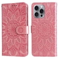 thumbnail image 1 of Funda tipo cartera GANGXUN para iPhone 16 Pro , diseño girasol, cuero PU, soporte, cierre magnético, tarjetero, 1 of 5
