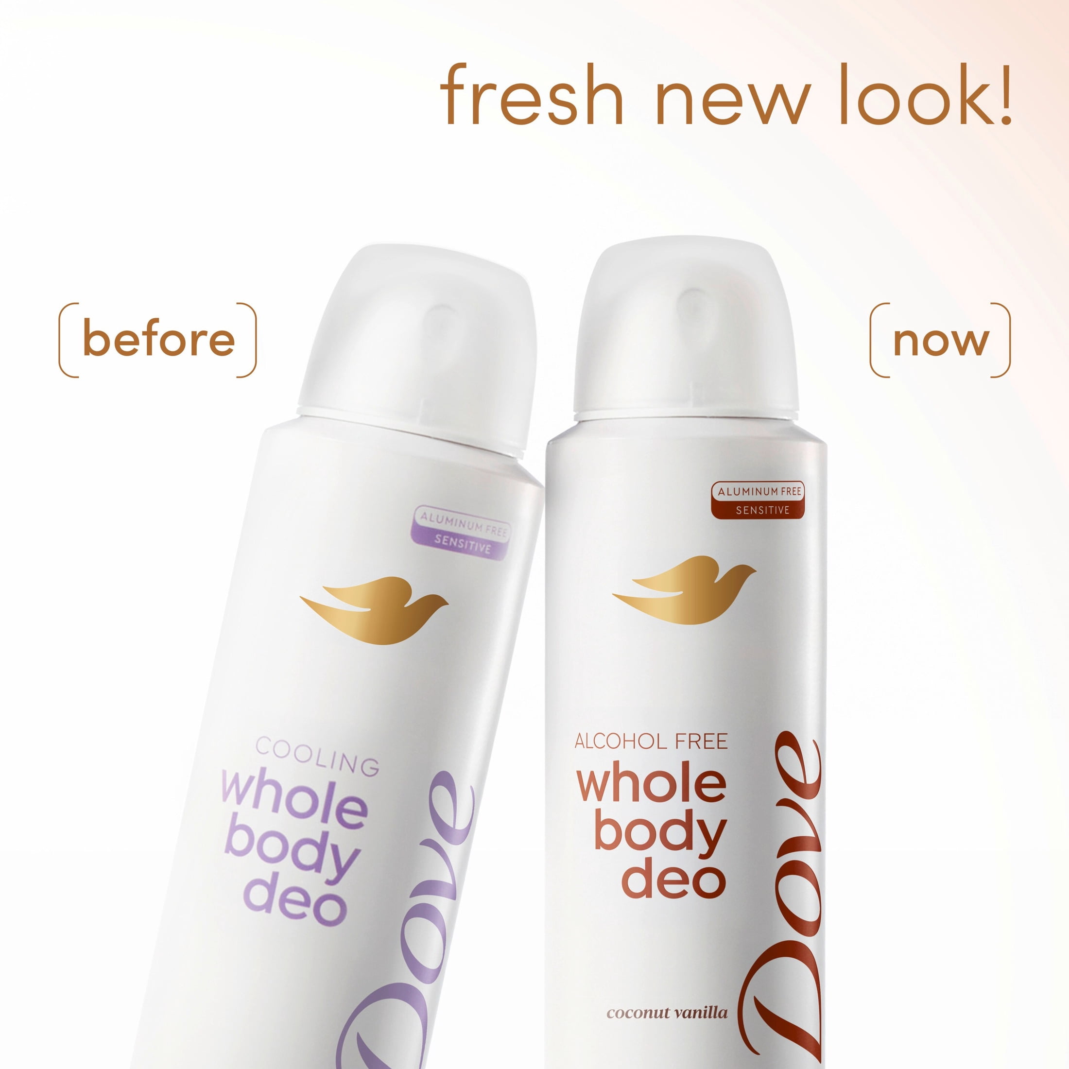 Dove Whole Body Deo Alcohol Free Deodorant Spray for Women Coconut Vanilla, 4 oz