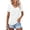 White, variant on Womens Tops Short Sleeve Loose V Neck Casual Tee Shirts, White 2XL