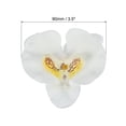 thumbnail image 2 of Uxcell 3.5" Artificial Silk Phalaenopsis Orchid Flower Heads for DIY Wedding Decor, White 20 Pack, 2 of 6