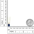 thumbnail image 6 of Gem Stone King 14K Yellow Gold Blue Created Sapphire Pendant Necklace for Women | 1.60 Cttw | Gemstone September Birthstone | Oval 8X6MM | With 18 inch Chain, 6 of 6