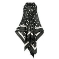 thumbnail image 6 of INSPIRE CHIC Women Polka Dots 35" Scarf Satin Silk Like Square Neckerchief Head Wrap Bandanas 35.4x35.4" Black, 6 of 6