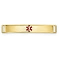 thumbnail image 1 of 14k Yellow Gold Epoxy Enameled Medical Alert Id Ctr Plate # 818 Bracelet Component, 1 of 6