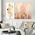 thumbnail image 1 of Designart "Retro Pink Circular Boho Chic Geometrics IV" Modern Geometric Wall Art Set Of 3 - Pink Abstract Gallery Wall Set For Home Decor, 1 of 6