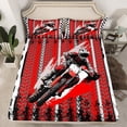 thumbnail image 2 of Castle Fairy Teens Boys Girls Dirt Bike Full Size Sheets 4-Piece,Extreme Sport Breathable Bed Sheets,Abstract Graffiti Plaid Lightweight Sheet Sets,Lightweight Room Decor, 2 of 7