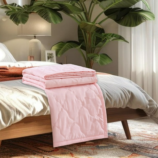 Edredón de aire acondicionado con manta fresca | Manta refrescante de verano de poliéster transpirable 150x200cm Suave, ligera y disipadora de calor para viajar | Verde menta, azul, rosa, amarillo