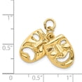 thumbnail image 5 of 14k Yellow Gold Comedy Tragedy Charm Pendant, 5 of 5