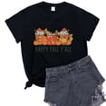 thumbnail image 2 of HerrnaliseHalloween Shirts for Women Ghost Print ShirtsHalloween Short Sleeve Graphic Tees Fall T-Shirts Tops women'sHalloween Clothes Orange Graphic Tees for Women For S-3XL, 2 of 7