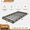 thumbnail image 6 of Lutown-Teen 3 Inch Twin XL Box Spring Low Profile, Heavy Duty Metal Box Spring Twin XL Bed Base with Fabric Cover, Mattress Foundation, Noise Free, Easy Assembly, 6 of 6
