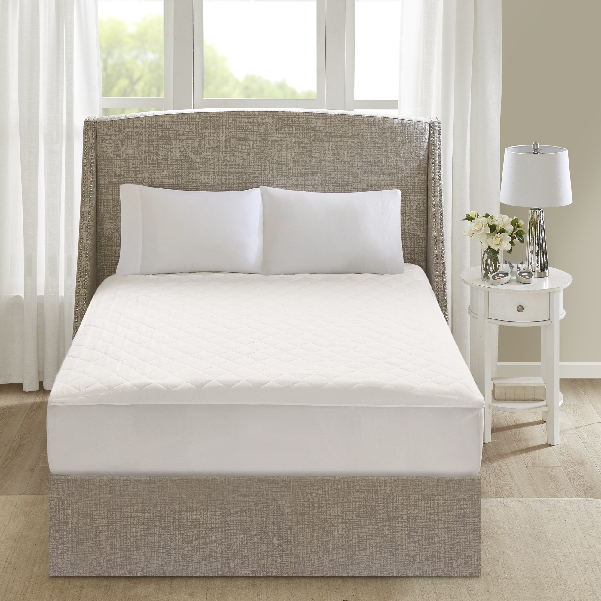 Beautyrest Cotton Cotton Deep Pocket Heated Mattress Pad-20 Heat Settings