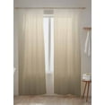 thumbnail image 5 of Sheer Curtains 108 inches Long, Brown Beige Gradient Watercolor Farm Minimalism Light Filtering Sheer Window Curtains Rod Pocket Voile Drapes for Bedroom Living Room, 52"W x 108"L 2 Panels, 5 of 7