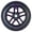 Black/Purple, variant on Oath Binary Wheels - 30mm Wide Titanium and Gold