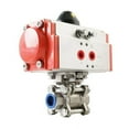 thumbnail image 6 of ECUTEE 1/2" DN15 Three-Pieces Pneumatic Ball Valve Single Acting Air Actuated 304 Stainless Steel Sturdy Durable for Pipe Systems Pure Production Lines, 6 of 13