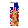 thumbnail image 1 of Caroline'S Treasures Lh9488Muk Airedale Con Bandera Británica Union Jack Británica Ultra Hugger Para Latas Delgadas Enfriador De Latas Funda Hugger Lavable A Máquina Funda Para Bebidas Hugger Aislante, 1 of 1