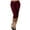 Wine, variant on ZyeKqe Capri Pants for Women High Waisted Yoga Capri Leggings Button Zipper Solid Color Summer Cropped Pants