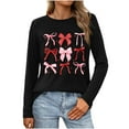 thumbnail image 2 of BLTIBY Valentine Shirts for Women Love Heart Printed Sweater Fashion Casual Crewneck Long Sleeve Pullover Sweatshirts Blouse Valentines the Day Tops Black XXL, 2 of 5