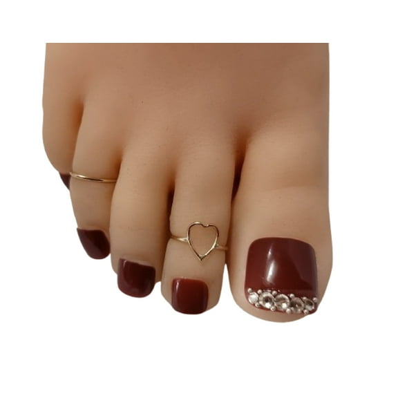 14k Gold Filled Toe Ring - Heart Adjustable Handcrafted Toe Rings for Women and Teens
