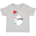 thumbnail image 3 of Inktastic Polar Bear, Bear with Scarf, Cute Bear, Snowflakes Boys or Girls Toddler T-Shirt, 3 of 5