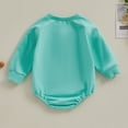 thumbnail image 4 of Okbabeha Baby Girl Boy Long Sleeve Sweatshirt Romper Letter Print Sweater Onesie Newborn Infant Jumpsuit Fall Clothes Outfits, 4 of 7