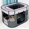 thumbnail image 3 of Foldable Kitten House,Foldable Cat House Removable Foldable Cat House Dog Playpen Professionally Tested, 3 of 10