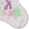 thumbnail image 5 of Northlight 21" Light Pink Baby's First Christmas Velveteen Snowmen Christmas Stocking, 5 of 8