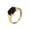 Black Stone, variant on Unisex Stainless Steel Festival Trendy Personalized Gemstone Bold Retro Punk Style Daily Ring Black Stone Size 5