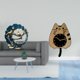 thumbnail image 2 of Figura de adorno de chuchería, figura artesanal, escultura, estatua de amor, reloj de pared decorativo, reloj de pared de gato, decoración moderna de, 2 of 8