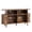 Brown, variant on BouPower 55 Inch Fluted Mid Century Modern Turntable Cabinet, Large Round Record Player Stand, Wood Vinyl Storage Table, Built-In Charging Station, Open Display Shelves
