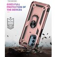 thumbnail image 5 of Grade Drop Impact for Oneplus Nord N200 5G Case Oneplus Nord N200 Case Metal Rotating Ring Kickstand Holder  Heavy Duty Shockproof for Oneplus Nord N200 5G Phone Case (Rose Gold), 5 of 17