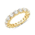 thumbnail image 3 of Eternity Moissanite Ring, 5cttw D Color Lab Created Diamond 14K Yellow Gold Over Sterling Silver Eternity Wedding Band Ring for Women-9.5, 3 of 6