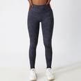 thumbnail image 2 of Impreso pantalones de yoga al aire libre correr fitness deportes pantalones mujeres talle alto polainas hiedra púrpura XL, 2 of 6