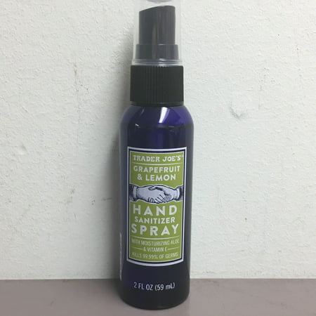 Trader Joe's Grapefruit & Lemon Hand Sanitizer Spray With Moisturizing Aloe & Vitamin (Best Moisturizing Hand Sanitizer)