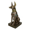 thumbnail image 2 of Large Egyptian Jackal Dog Anubis Statue 12.5"H God Of Mummification Afterlife, 2 of 10