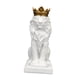 thumbnail image 2 of Figura de león con corona, adorno de mesa, colección decorativa artesanal para escritorio Blanco, 2 of 9
