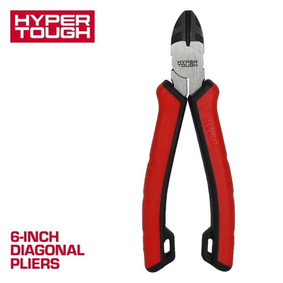 Hyper Tough 6-inch Diagonal Pliers with Dual Material Comfort Grips