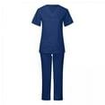 thumbnail image 1 of 2xWomen Scrubs Set Ropa De Trabajo Ropa De Trabajo De Manga Corta Conjunto De Uniforme De Enfermera Femenina XL, 1 of 8