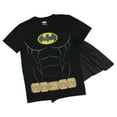 thumbnail image 2 of DC Comics Men's Batman Costume Shirt With Detachable Cape Classic Bat Logo Batman Cosplay Tee, 2 of 7