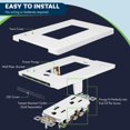 thumbnail image 4 of TOPGREENER Guide Light Wall Plate, Screwless Decorator Outlet Cover with LED Night Light, Mid-Size, 1-Gang, 12.4cm x 7.89cm, Unbreakable Po, 4 of 7