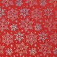 thumbnail image 5 of JILLSON & ROBERTS Winter Snowflake Holographic Wrapping Paper Roll Bundle - Red, Blue, White, Gold (25 sq ft per roll, 75 Total Sq Ft) for Christmas, 3 Pack, 5 of 5