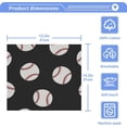 thumbnail image 4 of Coolnut Baseball Pattern Washcloths Towels, Highly Absorbent and Soft Cotton Face Cloths, 4 Pack Quick Dry Wash Cloths - 12 X 12 Inches Washcloth Gift, 4 of 7