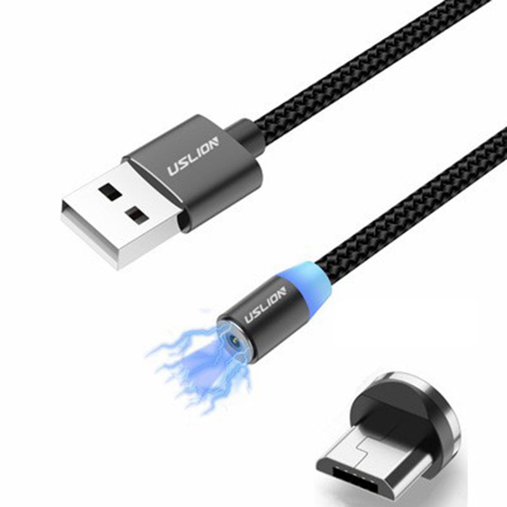 Black ifundom 1pc Magnetic Suction Three in One Data Cable Mobile Phone Charging Cable Call Phone Accessories for Women Men 