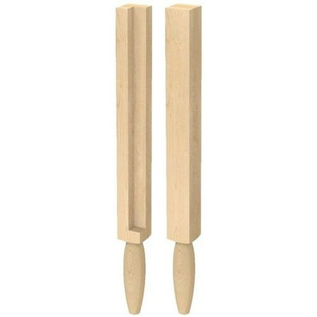 Alder Vanity - Brown Wood 2.75 Inch Square x 34.5 Inch Height Mid-Century Notched Jacobsen Vanity Column - Alder 01280210AL3