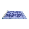 thumbnail image 2 of Ahgly Company Machine Washable Indoor Rectangle Oriental Blue Traditional Area Rugs, 8' x 12', 2 of 4