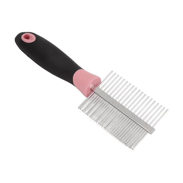 Peine De Metal, Peine De Acero Inoxidable Para El Cuidado De Gatos, Peine Para Perros, Peine Para Perros, Peine Redondo Ancho De Doble Cara Para Perros Y Gatos, Pelo Largo Y Corto,