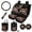 Black - Frog American Flag, variant on LedBack Polynesian Pattern Car Interior Covers Full Set for Women, Decorative Car Front Rear Seat Covers with Steering Wheel Cover Garbage Bag Air Vent Storage Pouch Cup Cushions
