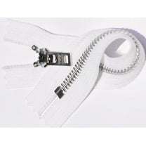 9" Aluminum Jeans Zipper with Locking Pull YKK#5 Closed End - Color White (5 Zippers/pack)